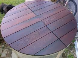 Round Garden Table Made Out Of Recycled