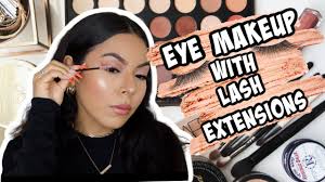 recommended makeup for lash extensions