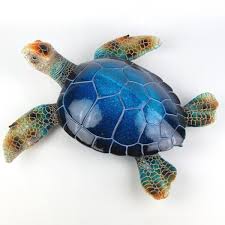 16 in decorative blue sea turtle patio