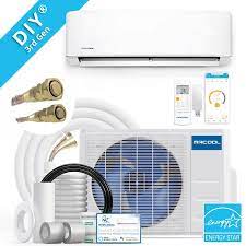 Another great thing about mini split air conditioners is that most of the units recently come with a heating function which lets customers actually save more. Mrcool 18000 Btu 230 Volt 12 50 Eer 1 5 Ton 750 Sq Ft Smart Ductless Mini Split Air Conditioner With Heater In The Ductless Mini Splits Department At Lowes Com
