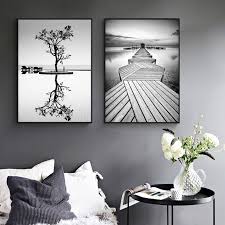 Nordic Style Prints Wall Art Black And