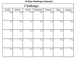 30 Day Blank Calendar Printable Sada Margarethaydon Com