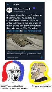 War thunder leaks meme