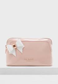 ted baker pink aubrie bow makeup bag