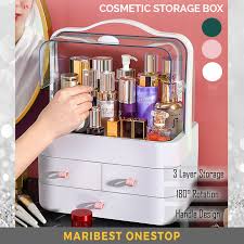 3 layer luxury makeup storage box with