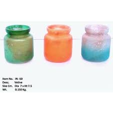 Colored Glass Jar