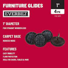 furniture glides with carpet base