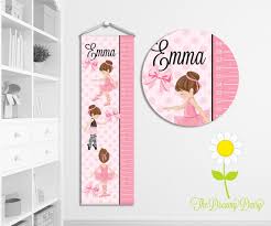Personalized Ballet Growth Chart For Kids Custom Girls