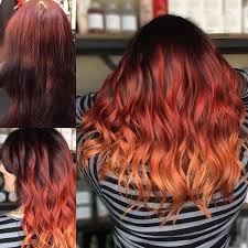 Colour blocking is a cool way to wear black and red hair. 30 Flattering Red Ombre On Black Hair Ideas 2020 Trends
