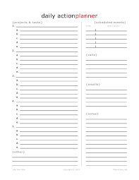 Blank Daily Planner Template Pdf Format E Database Org
