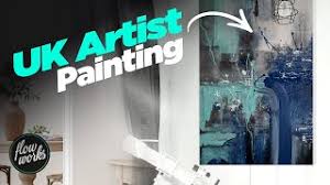 uk abstract artist working on a