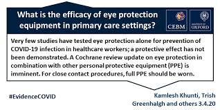 Eye and face protection · ability to protect against specific workplace hazards · should fit properly and be reasonably comfortable to wear · should provide . What Is The Efficacy Of Eye Protection Equipment Compared To No Eye Protection Equipment In Preventing Transmission Of Covid 19 Type Respiratory Illnesses In Primary And Community Care The Centre For Evidence Based Medicine