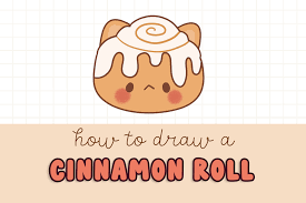 how to draw a cute cinnamon roll easy