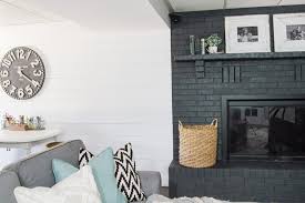 Basement Progress Painted Fireplace