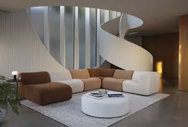 how to incorporate the curved furniture