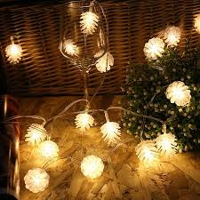 pine cones led string lights