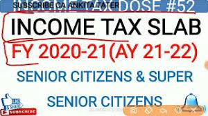 income tax slab fy2020 21 ay21 22 for