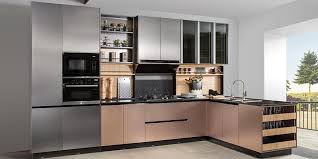 handleless kitchen cabinets in metal
