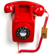Gpo Rotary Wallphone 70 Design Red