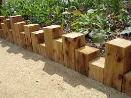 wooden garden edging