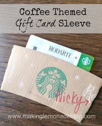 coffee themed gift card holder making