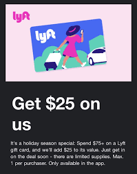 lyft lyft gv of 75 get 25