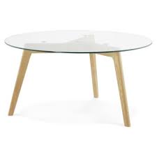 scandinavian round coffee table with