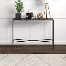 henley console table 42 wide blackened bronze metal