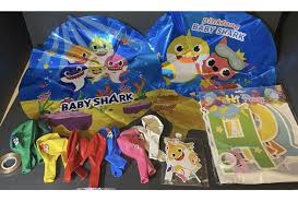 shark birthday decorations kit