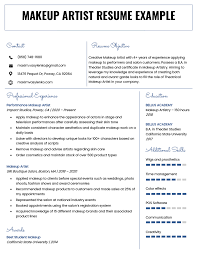 makeup artist resume exle writing