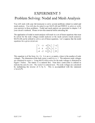 problem solving nodal and mesh ysis
