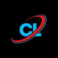 cl c l letter logo design initial