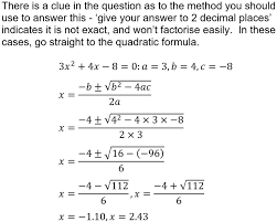 Gcse Quadratic Equations Solving