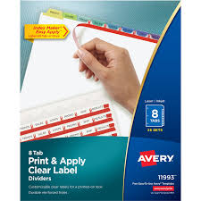 avery 11993 avery 8 colored tabs