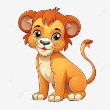 cute lion cartoon ilration lion