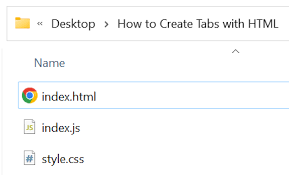 how to create tabs with html