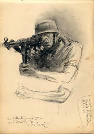 You should draw anything, as much as you can, because what is truly important is practice. World War Ii Sketches By Hans Liska