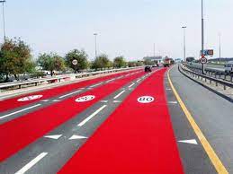 why the rta painted the road red