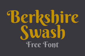 Berkshire Swash Font Free Download Succo Design