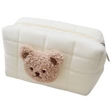 cute bear embroidered cosmetic bag
