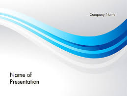 Elegant Blue Wave Powerpoint Template Backgrounds 12300