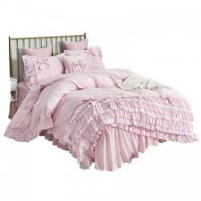pink ruffle bedding set