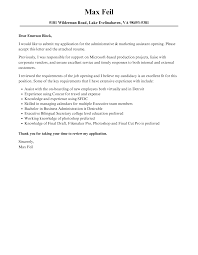 marketing istant cover letter