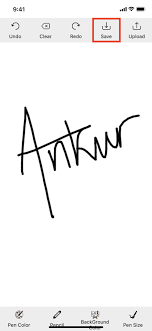 your signature as an image on iphone