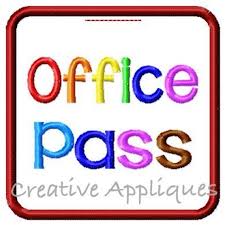 Office School Pass Ith In The Hoop Digital Machine Etsy