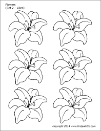 This 5 petal flower template free printable could simply be used as a coloring sheet or you could go above and beyond and turn it into a mother's day posted: Flowers Free Printable Templates Coloring Pages Firstpalette Com