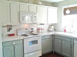 painting oak cabinets white and gray