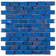 Mto0679 Classic 1x2 Blue Recycled Glass