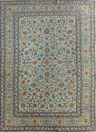aalam blue hand knotted wool rugs satk
