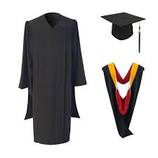 Classic Masters Graduation Cap Gown Tassel Hood Package